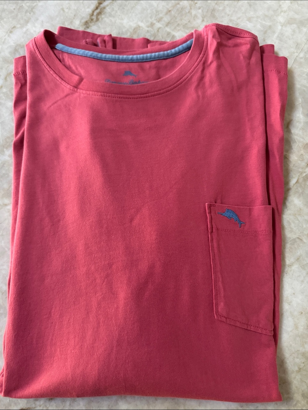 Tommy Bahama Coral Long Sleeve Pocket Tee